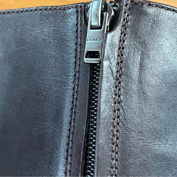 COACH Women’s BRYN Leather Riding Boot Size 7.5 Brown Equestrian Neutral - Picture 9 of 16